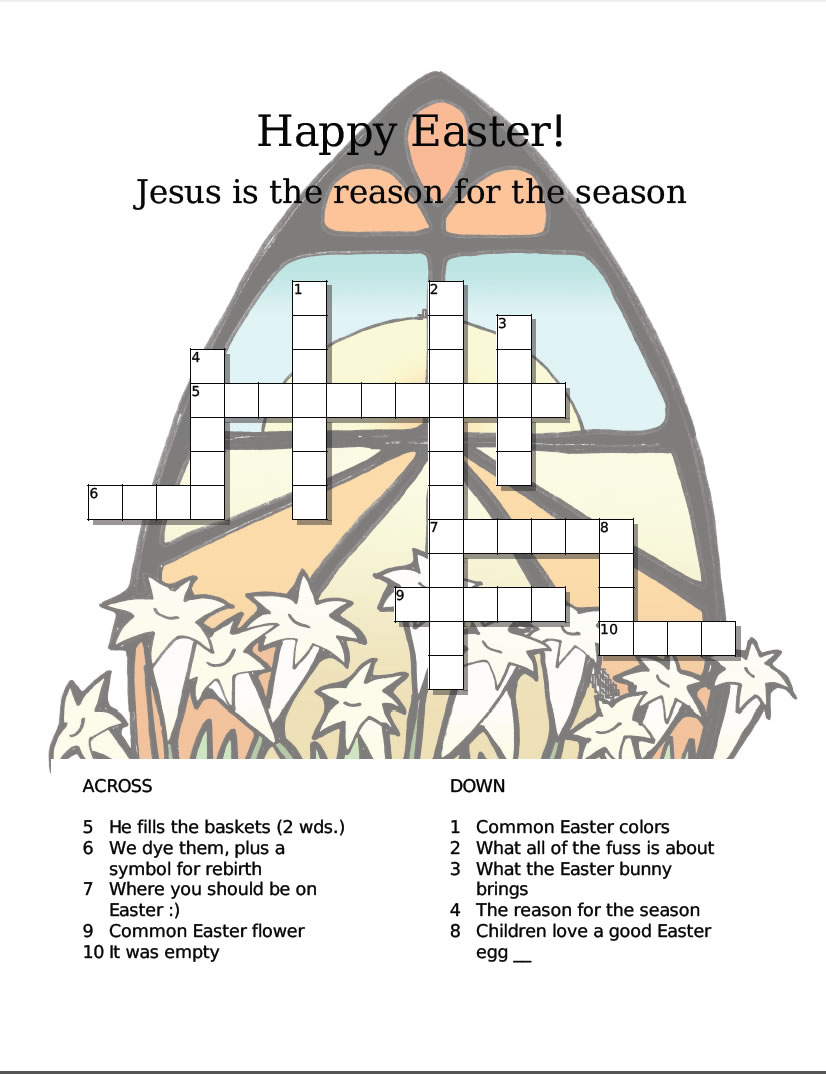 easter crossword puzzle