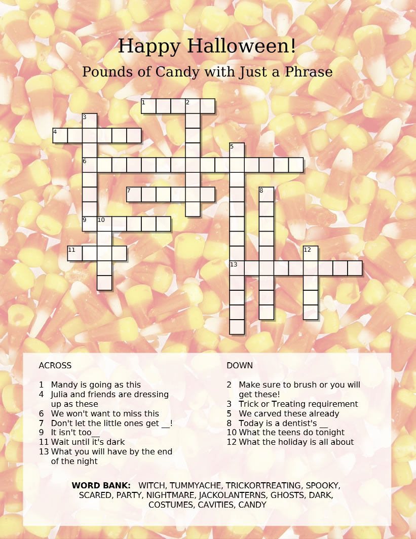 halloween crossword puzzle